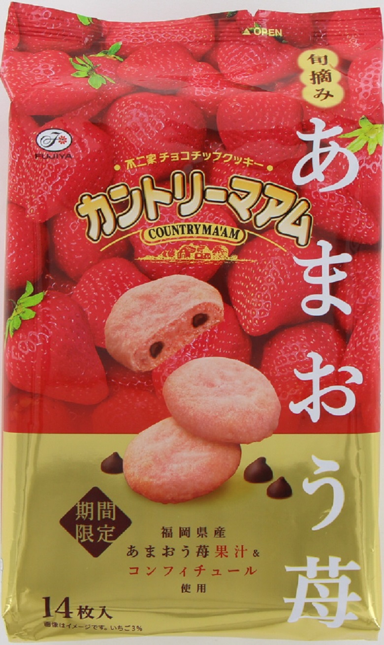 不二家　カントリーマアム（旬摘みあまおう苺）